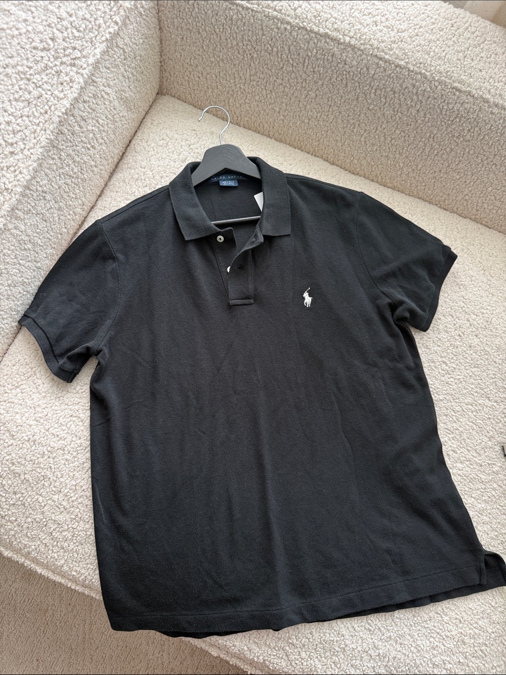 Ralph Lauren Black Polo with White Pony Logo XL NWT - Picture 2 of 9